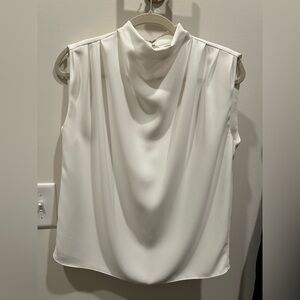Amanda Uprichard White Sleeveless Blouse
